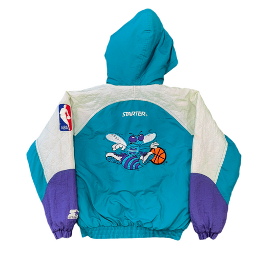Starter Youth Charlotte Hornets Puffer Sz YM