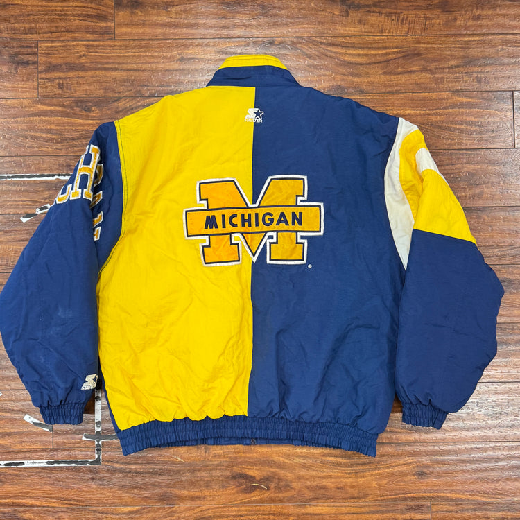 Starter Michigan Wolverines Puffer Jacket Sz XL