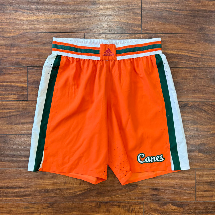 Adidas Miami Canes Team Issued SAMPLE Shorts Sz L + 2”