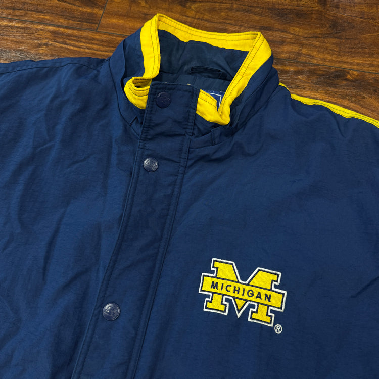 Starter Michigan Wolverines Puffer Jacket Sz XL