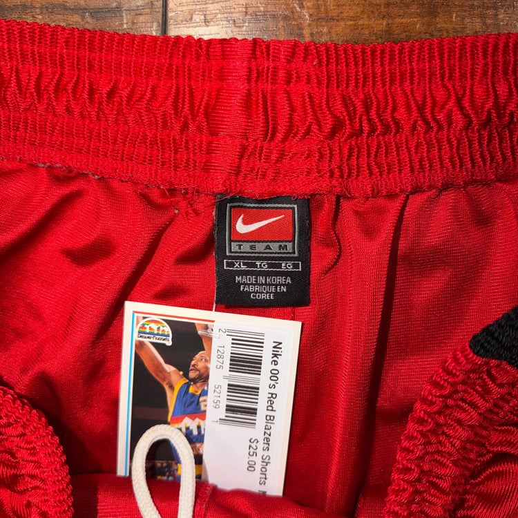 Nike 00's Red Portland Trail Blazers Shorts Sz XL