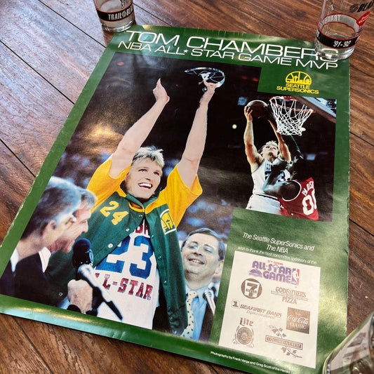 Tom Chambers 1987 All Star Poster