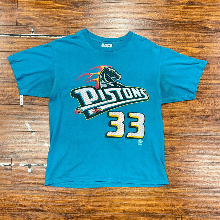 Lee Sport Grant Hill Detriot Pistons Tee Sz L