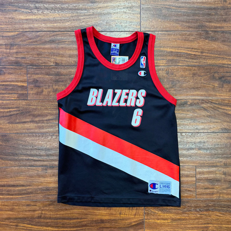 Champion 1999-00 Blazers Bonzi Wells Jersey Youth L