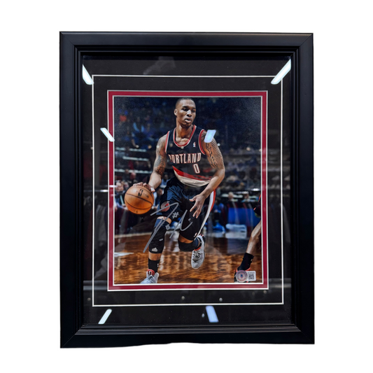 Beckett Authenticated Damian Lillard Autographed Framed Photo