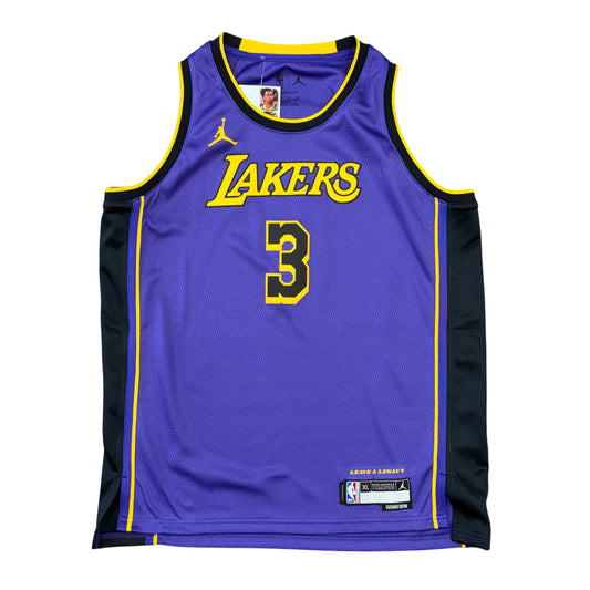 Jordan Swingman 2022-24 Statement Edition Los Angeles Lakers Anthony Davis Jersey Sz YXL