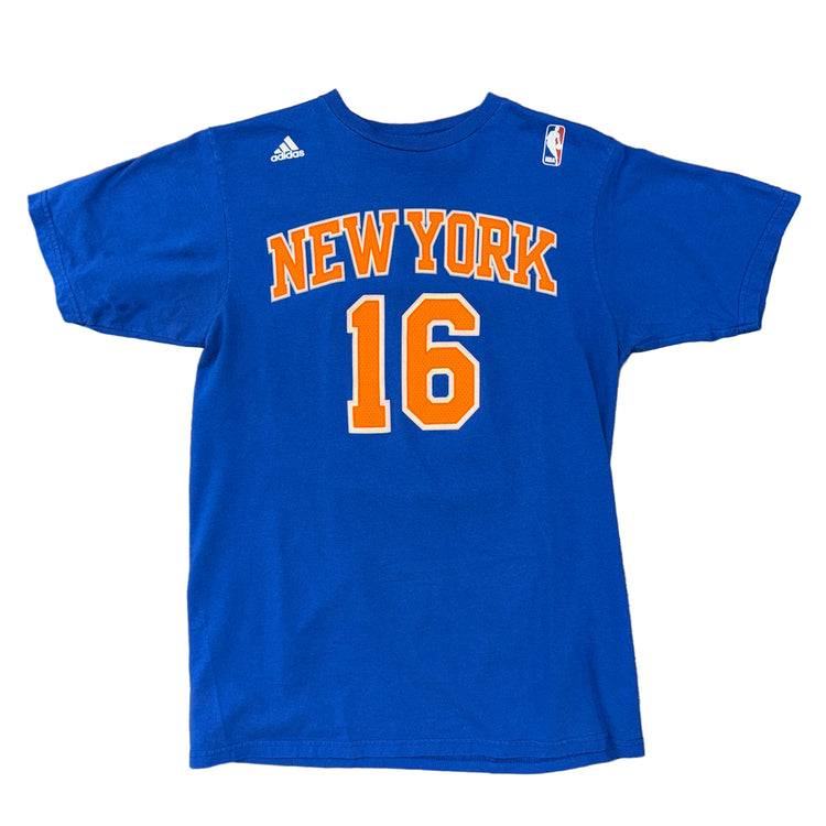 Adidas New York Knicks Steve Novak Jersey Tee Sz M