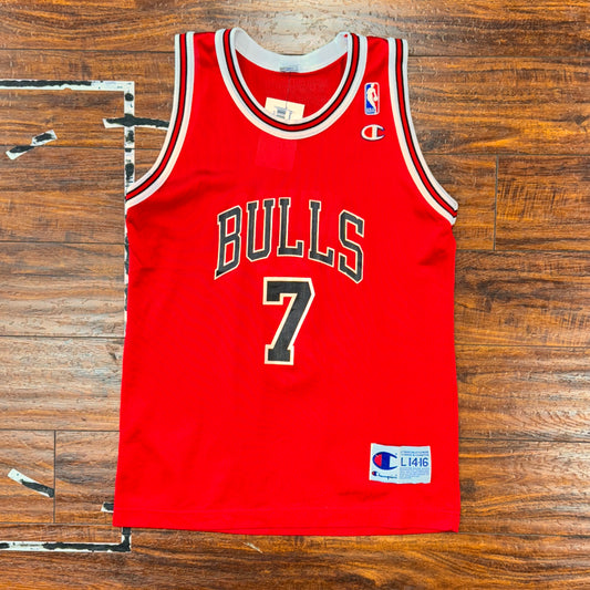 Champion Chicago Bulls Toni Kukoc Jersey Sz YL