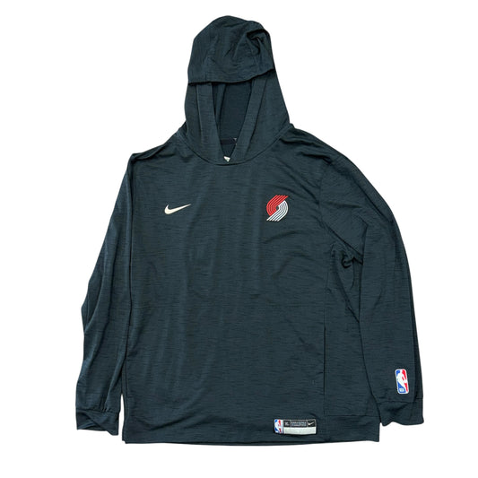 Nike BLK Portland Trail Blazers Dri-Fit Hoodie Sz XL