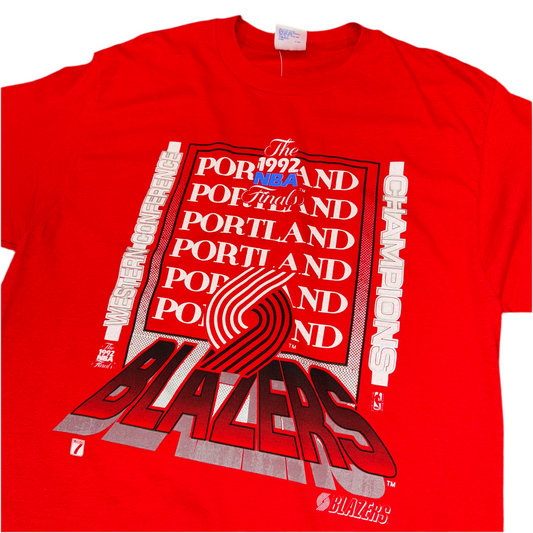 Tultex 1992 Portland Trail Blazers Finals Tee Sz L