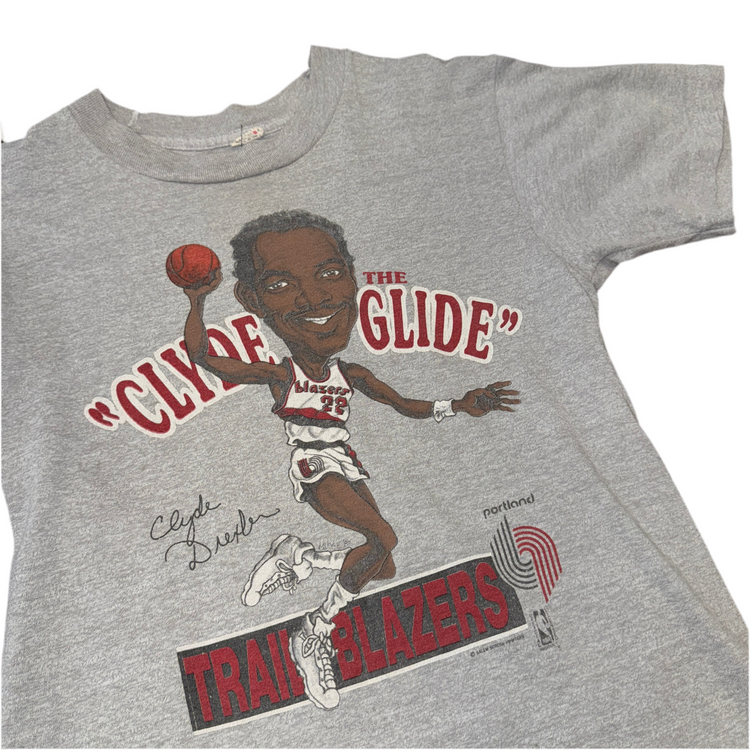 Screen Stars Portland Trail Blazers Clyde Drexler Character Tee Sz S