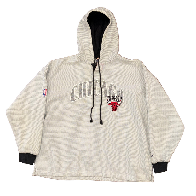 Starter 90's Chicago Bulls Ash Grey Hoodie Sz 2X