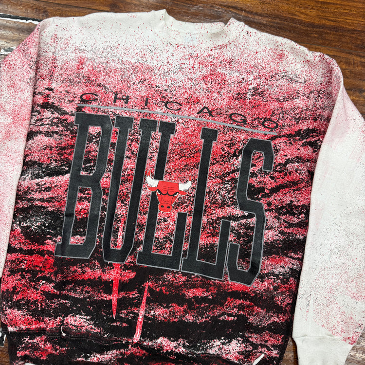 Tultex Chicago Bulls Splatter Crew Sz L