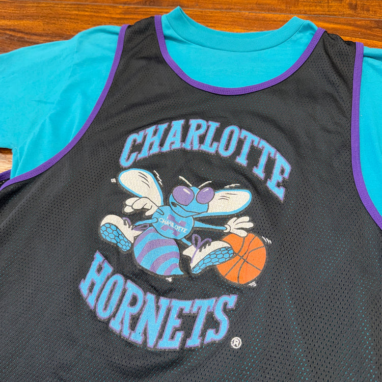 Starter Charlotte Hornets Mesh Jersey Tee Sz M