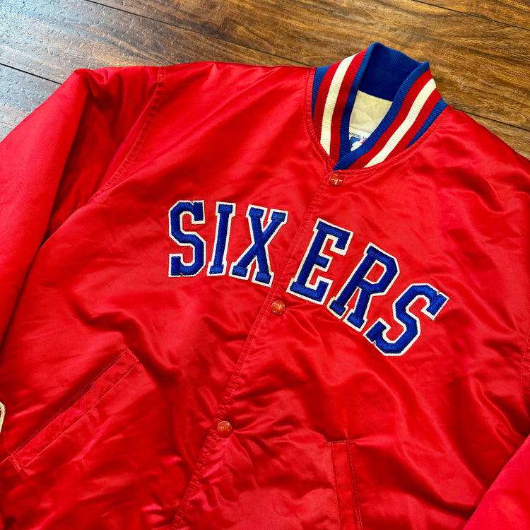 Starter 1990 Sixers Satin Jacket Sz L