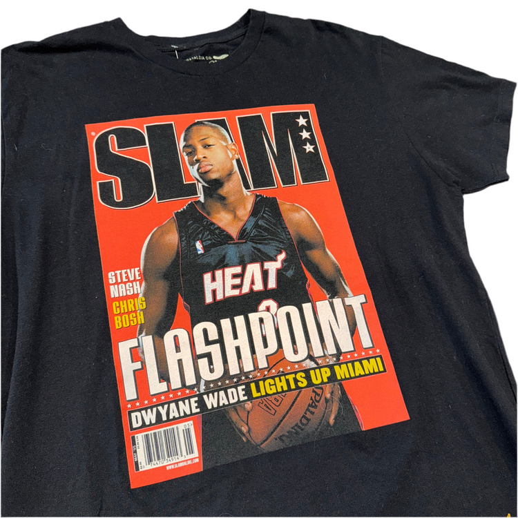 MN SLAM Miami Heat Dwayne Wade Tee Sz L