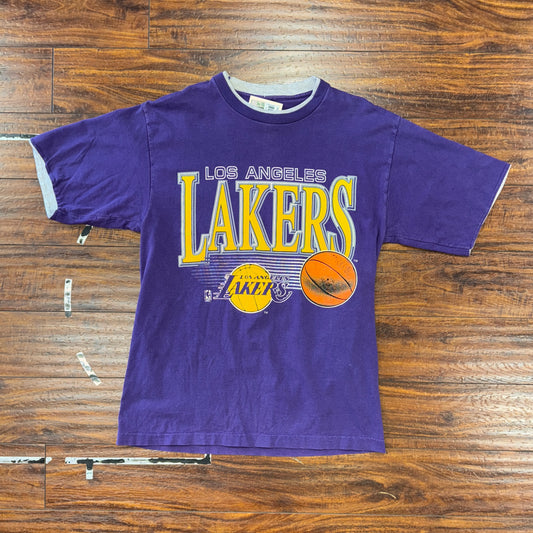 Double Collar Los Angeles Lakers Tee Sz XL