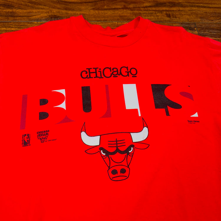 Hanes 90's Chicago Bulls Tee Sz L