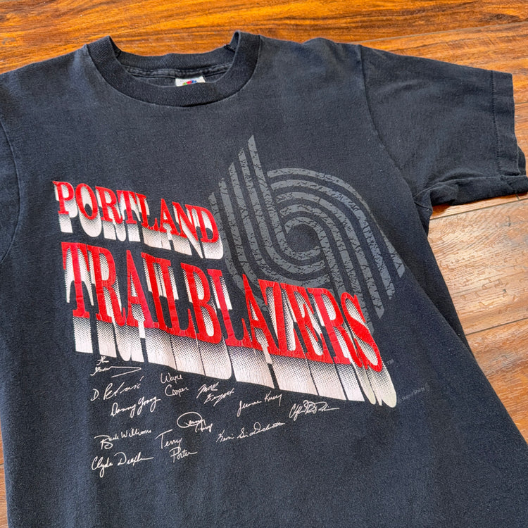 90's Portland Trail Blazers Signature Tee Sz M