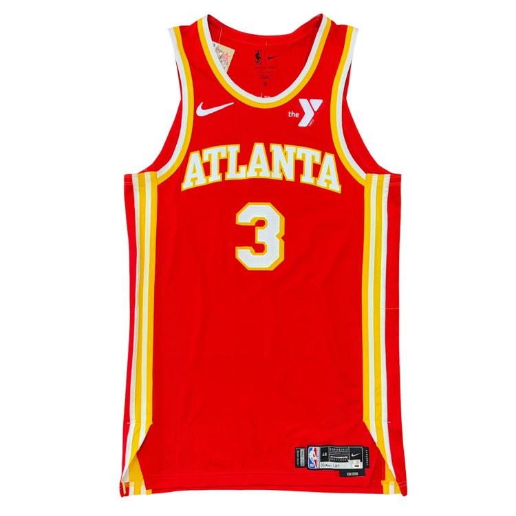 Nike Game Worn Authentic Icon Edition Atlanta Hawks Caris Levert Jersey Sz L +4 Length