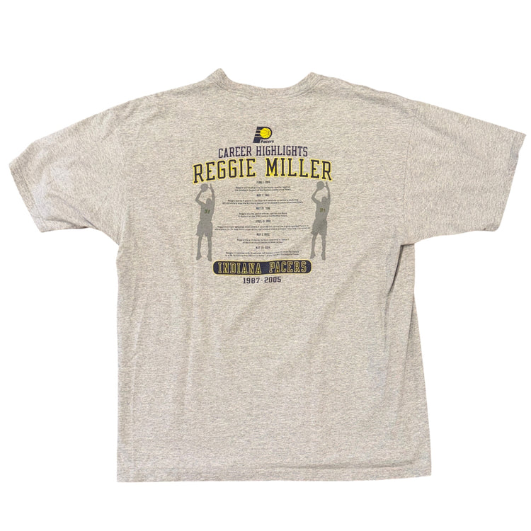 Reebok 00’s Indiana Pacers Reggie Miller Career Highlights tee Sz XL