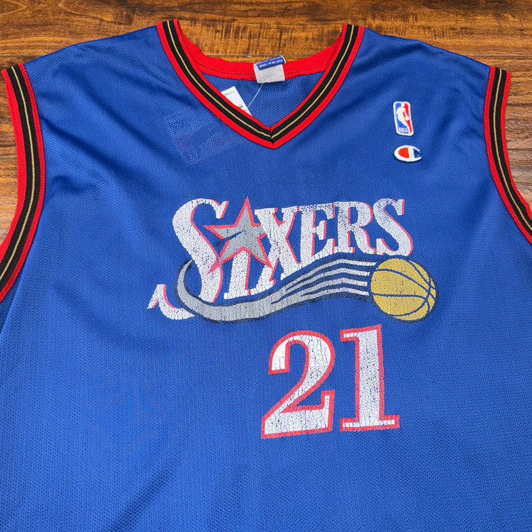 Champion Philadelphia 76ers Larry Hughes Jersey Sz 2X