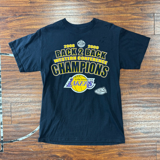 Los Angeles Lakers 08/09 Western Conference Champs Tee Sz L