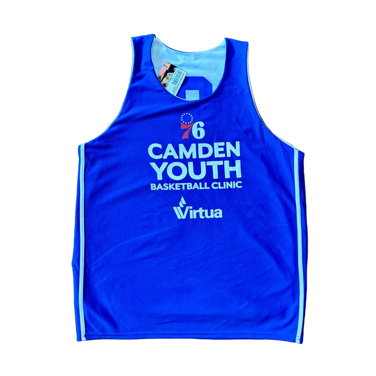 Phila 76ers Reversible Youth Camp Jersey Sz YXL