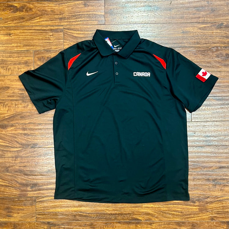 Nike Team Issued Canada Men’s Basketball Black Polo 3X