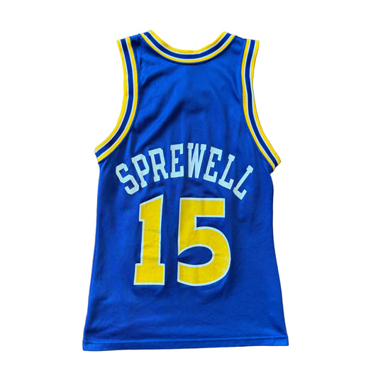 Champion 90’s Golden State Warriors Sprewell Jersey Sz S