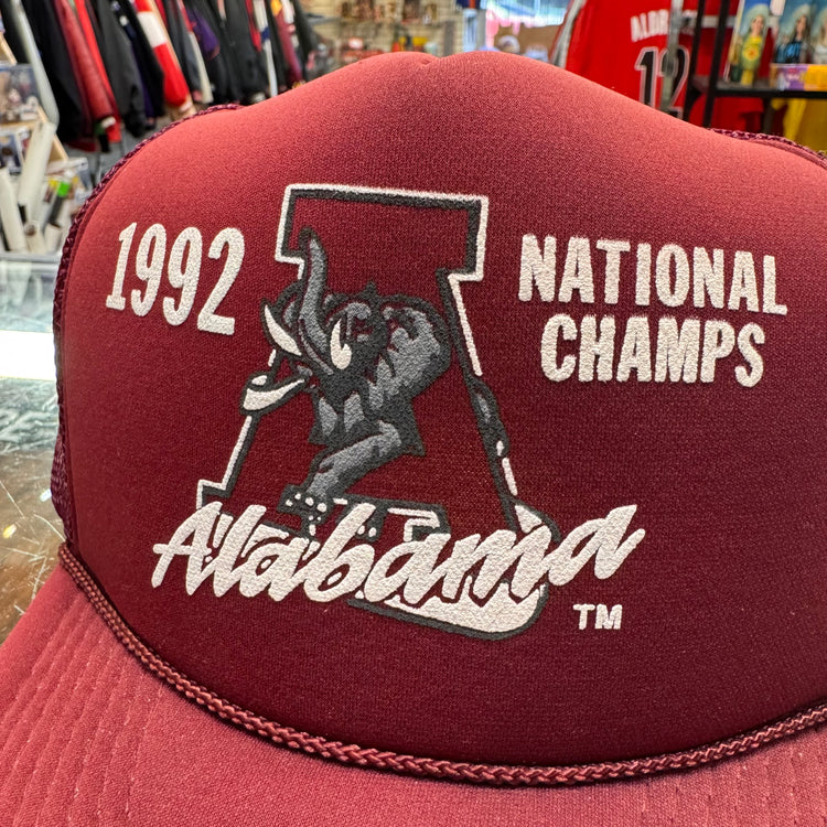 Vintage 1992 Alabama National Champs Trucker Snapback