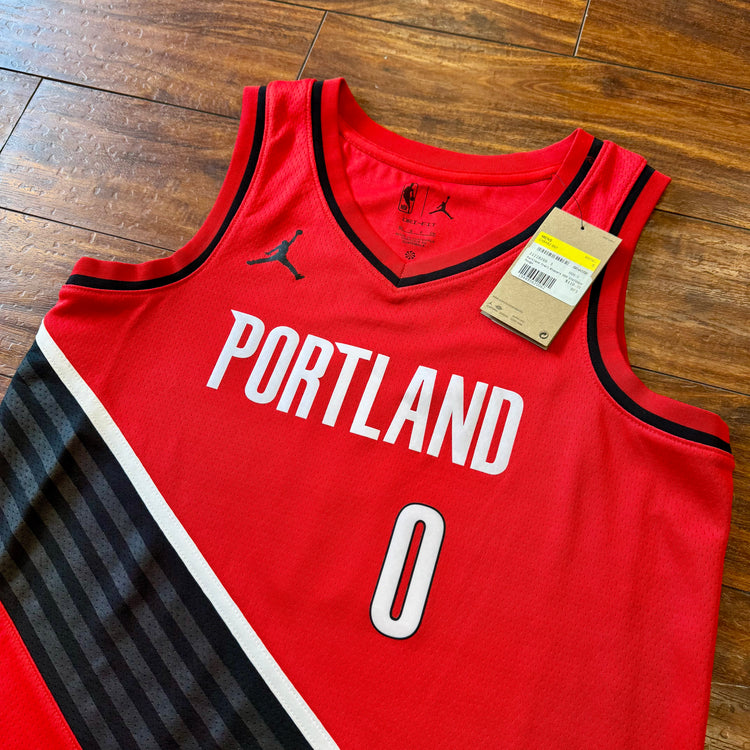 Jordan Blazers Damian Lillard Jersey Sz S