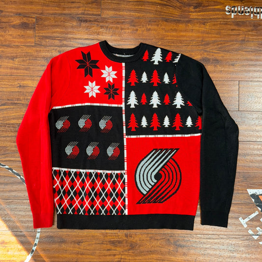 Knit Portland Trail Blazers Christmas Sweatshirt Sz 2X