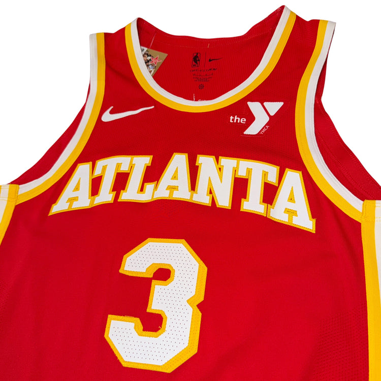 Nike Game Worn Authentic Icon Edition Atlanta Hawks Caris Levert Jersey Sz L +4 Length