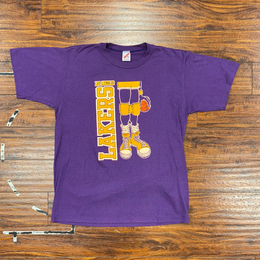 Jerzees 80's Los Angeles Lakers Lakers Kareem Tee Sz XL