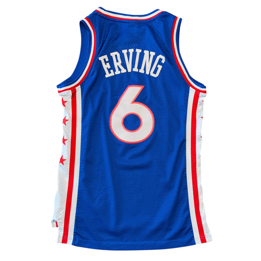 Reebok Hardwood Classics 1976-77 Philadelphia 76ers Julius Erving Away Jersey Sz S