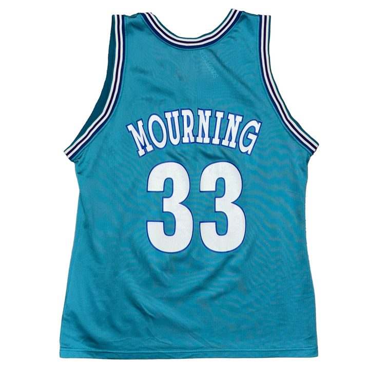 Champion Charlotte Hornets Alonzo Mourning Jersey Sz L