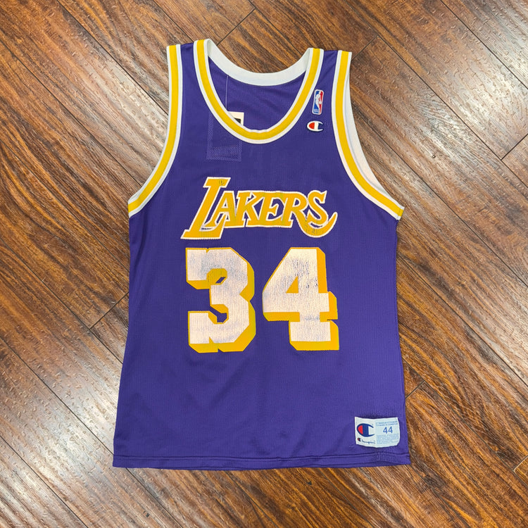 Champion 90’s Lakers Shaq Jersey Sz L