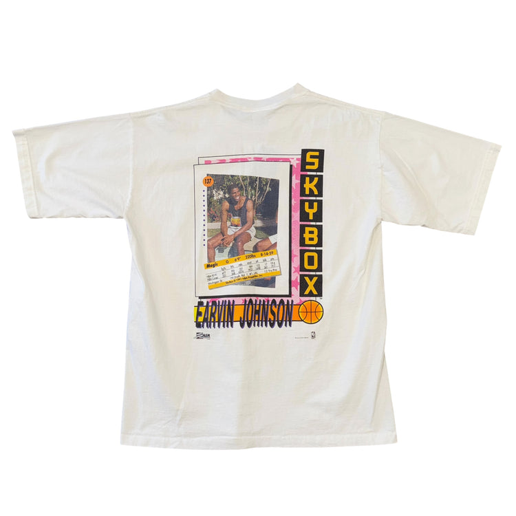 1991 Salem Sportswear Los Angeles Lakers Magic Johnson Skybox Tee Sz Lp