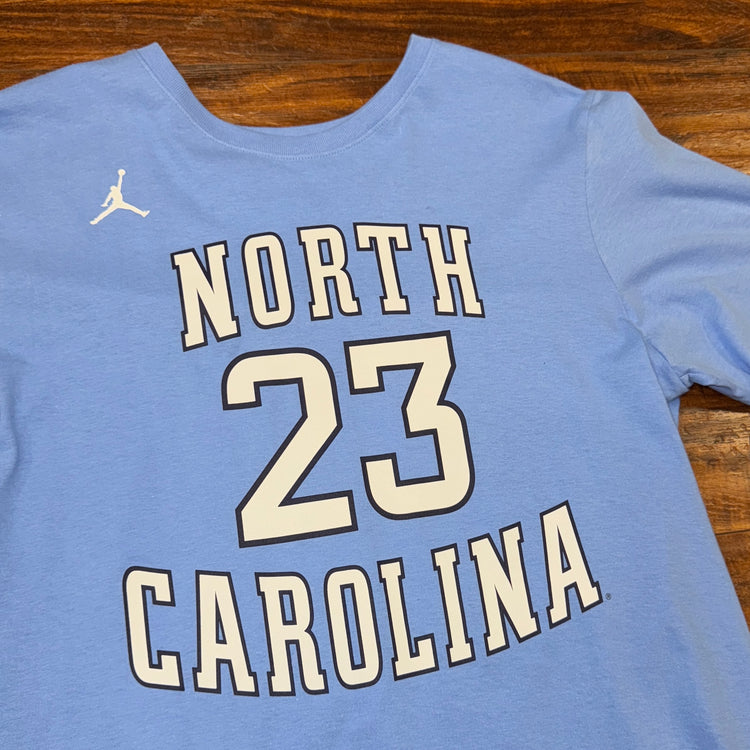 NWT Jordan Blue UNC Jersey Tee Sz L