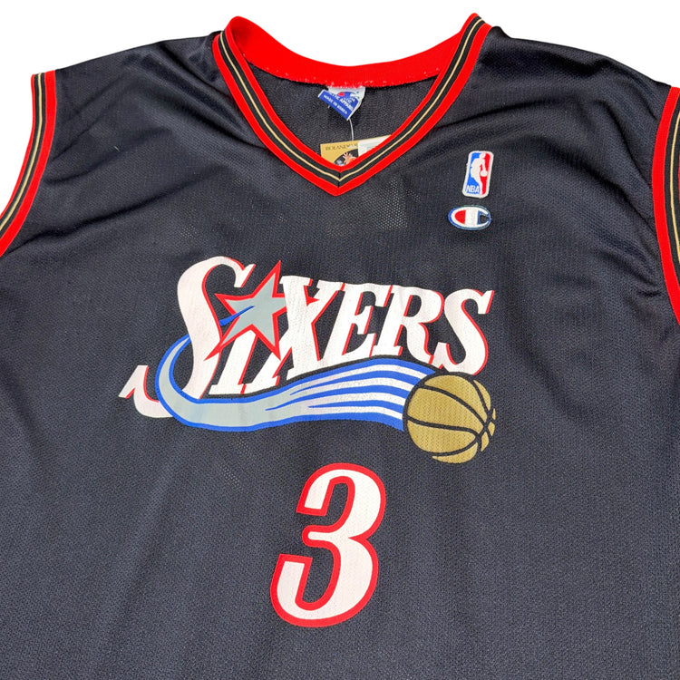 Champion 90’s Philadelphia 76ers Allen Iverson Away Jersey Sz 2X