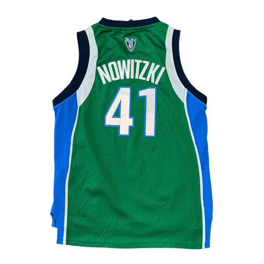 Adidas Dallas Mavericks Dirk Nowitzki Jersey Sz YL