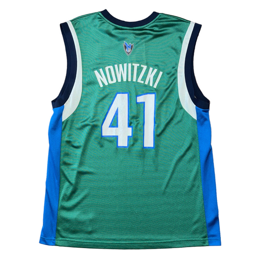 Reebok Dallas Mavericks Dirk Nowitzki Jersey Sz L
