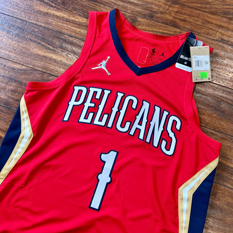 NWT Jordan Authentic New Orleans Pelicans Zion Williamson Jersey Sz L