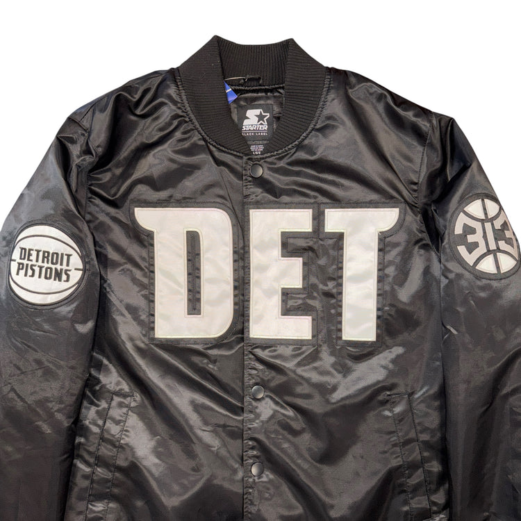 Starter BLK Label Detroit Pistons Jacket Sz L