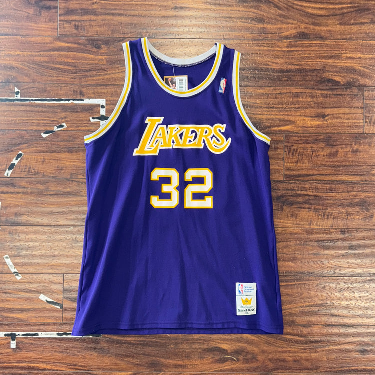 Sand-Knit Los Angeles Lakers Magic Johnson Jersey Sz XL