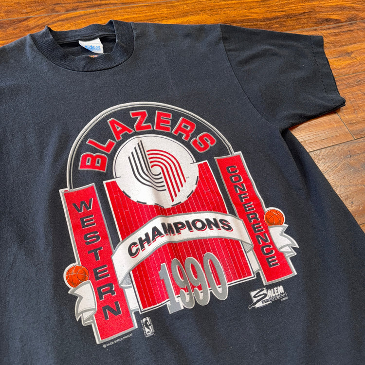 Salem Sportswear 1990 Portland Trail Blazers Tee Sz L