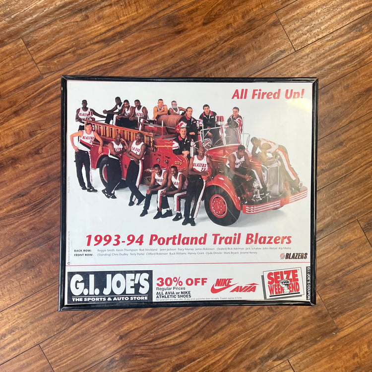 GI Joe's 93-94 Framed Roster Poster