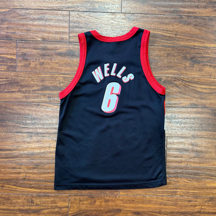 Champion 1999-00 Blazers Bonzi Wells Jersey Youth L