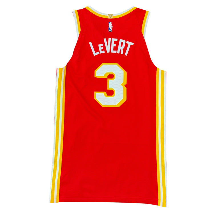 Nike Game Worn Authentic Icon Edition Atlanta Hawks Caris Levert Jersey Sz L +4 Length